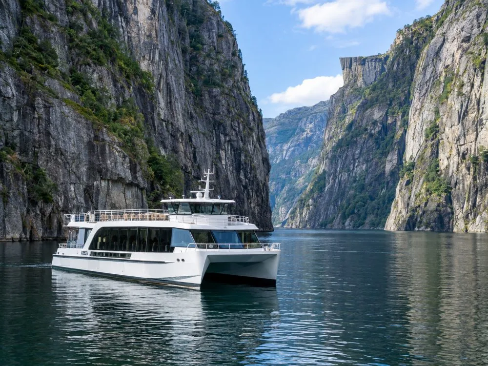 Stavanger: Electric Fjord Cruise to Lysefjord & Preikestolen